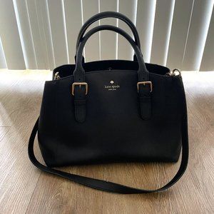 Kate Spade Leather Satchel Purse - Charlotte Street Sloan in Black